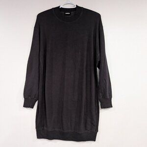 Monrow Supersoft Sweatshirt Dress Black Size Small